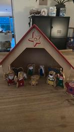 Houten kerststal om mee te spelen, Ophalen, Zo goed als nieuw