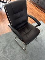 Bureaustoel - Zwart Leer - Gebruikt gratis, Gebruikt, Zwart, Ophalen of Verzenden, Bureaustoel
