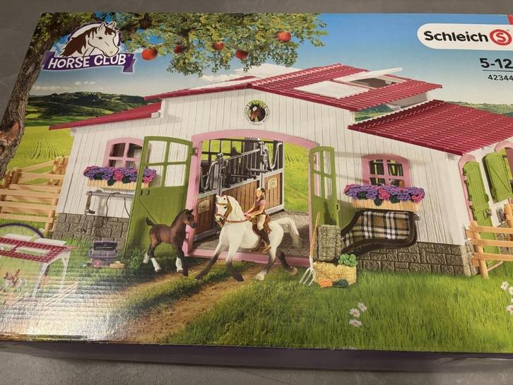 Schleich HorseClub manege met Ruiter, Paard en veulen 42344, Verzamelen, Speelgoed, Zo goed als nieuw, Ophalen