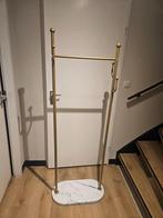 Gouden Staande Kapstok met Marmeren Voet, Overige materialen, Ophalen of Verzenden, Zo goed als nieuw, Staande kapstok