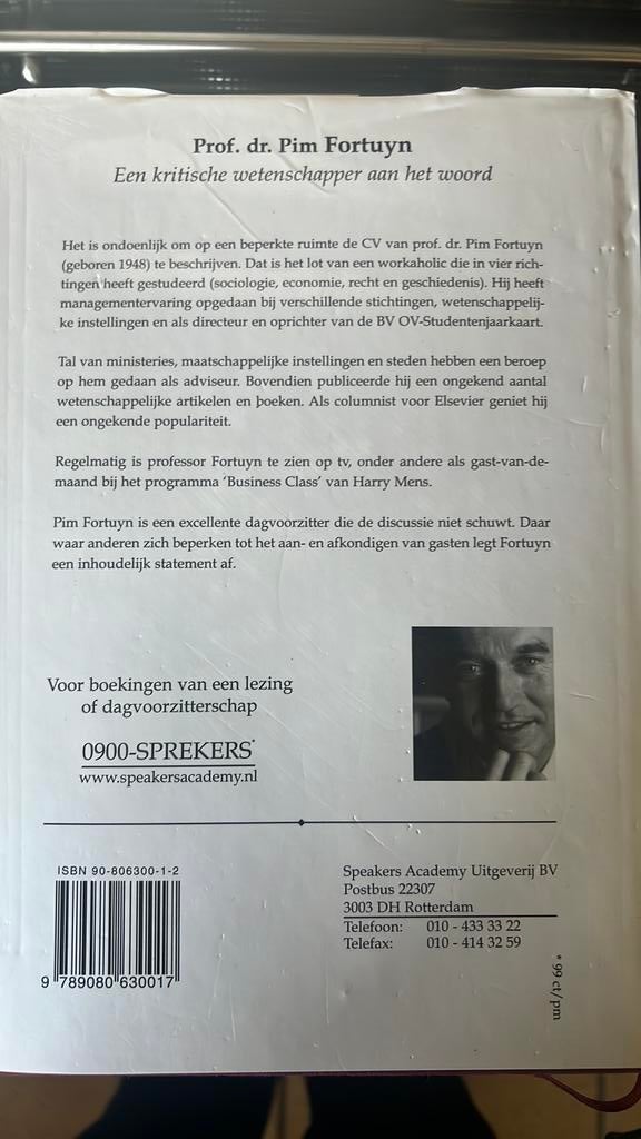 De verweesde samenleving in het informatietijdperk, Sociale wetenschap, Ophalen of Verzenden, Zo goed als nieuw, Pim Fortuyn