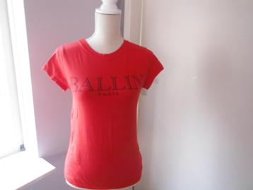 zgan rood OF zwart t-shirt van BALLIN Paris, mt S/M