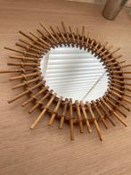 Vintage rotan spiegel, Huis en Inrichting, Woonaccessoires | Spiegels, Minder dan 50 cm, Rond, Nieuw, Ophalen of Verzenden