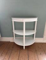 Wit wandtafeltje, sidetable, plantenstandaard, Ophalen, Met plank(en), Minder dan 50 cm, Gebruikt