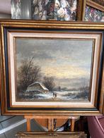 Schilderij Winterlandschap van Gerard Nijland, Antiek en Kunst, Kunst | Schilderijen | Klassiek, Ophalen