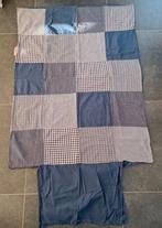 Mooie Taftan patchwork dekbedovertrek blauw wit z.g.a.n., Ophalen of Verzenden, Zo goed als nieuw