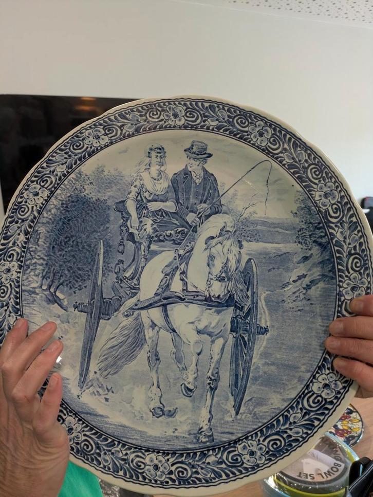 Delfts Blauw Wandbord Royal Boch, Antiek en Kunst, Antiek | Wandborden en Tegels, Ophalen