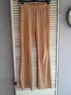 Flared rib broek, stretch, beige, Cotton Club, Legging, Maat 36/38 (S), Beige, Ophalen of Verzenden