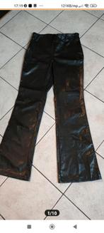H&M  zwart leer (nep) broek maat L, Ophalen of Verzenden, Zo goed als nieuw, Maat 38/40 (M), Zwart