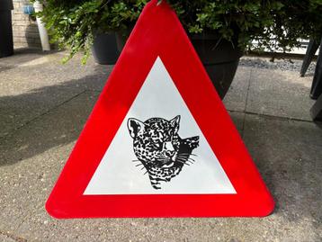 verkeersbord (Pas op luipaard) beschikbaar voor biedingen