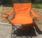 Oranje klapstoel met opbergzak, campingstoel, visstoel, Gebruikt, Campingstoel