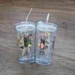 Leuke cocktail glazen met rietje! (2), Glas of Glazen, Ophalen of Verzenden, Overige stijlen, Glas
