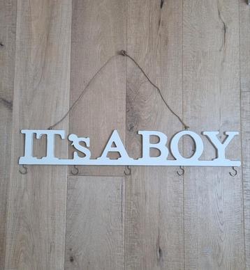 It's a boy decoratie, geboortebord groot. beschikbaar voor biedingen