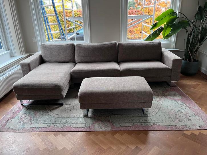 Rolf Benz Bank - Beige Tint - Goede Staat, Huis en Inrichting, Banken | Bankstellen, Gebruikt, Rechte bank, Vierpersoons of meer