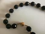 Antieke Gouden ketting edelsteen Granaat collier 14 kar goud, Verzenden, Zo goed als nieuw, Goud