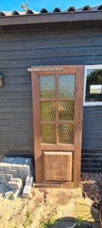 Gratis Hardhouten binnendeur met beglazing, Ophalen, Gebruikt, 80 tot 100 cm, Binnendeur