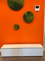 Witte tv-kast met led-verlichting - zgan, Kunststof, 150 tot 200 cm, Ophalen of Verzenden, Zo goed als nieuw