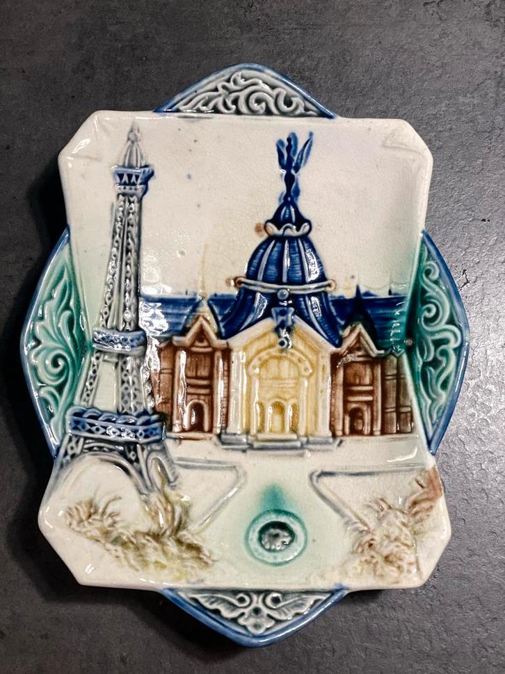 Vintage Parijs schaaltje wereldtentoonstelling 1889, Antiek en Kunst, Antiek | Wandborden en Tegels, Ophalen