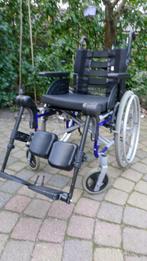 Blauwe rolstoel, Ophalen, Inklapbaar, Gebruikt, Duwrolstoel