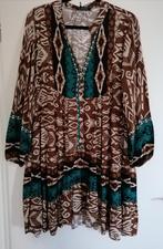 SUPER LEUK en TRENDY tuniek/jurkje bruin/groen print mt. L, Ophalen of Verzenden, Nieuw, Maat 42/44 (L), Overige kleuren