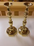 Koperen kandelaren set hoogte 24 cm, Ophalen of Verzenden, Koper of Brons