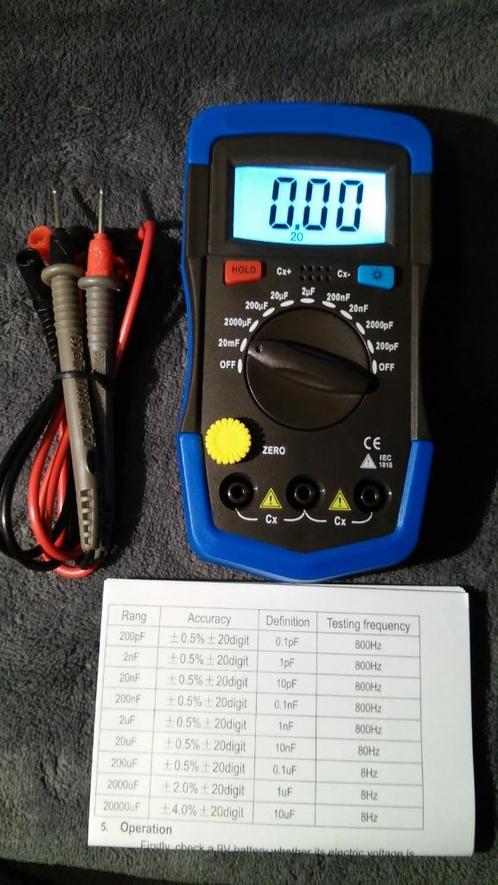 Condensator Tester / Elco Capaciteit meter, Hobby en Vrije tijd, Elektronica-componenten, Nieuw, Ophalen of Verzenden