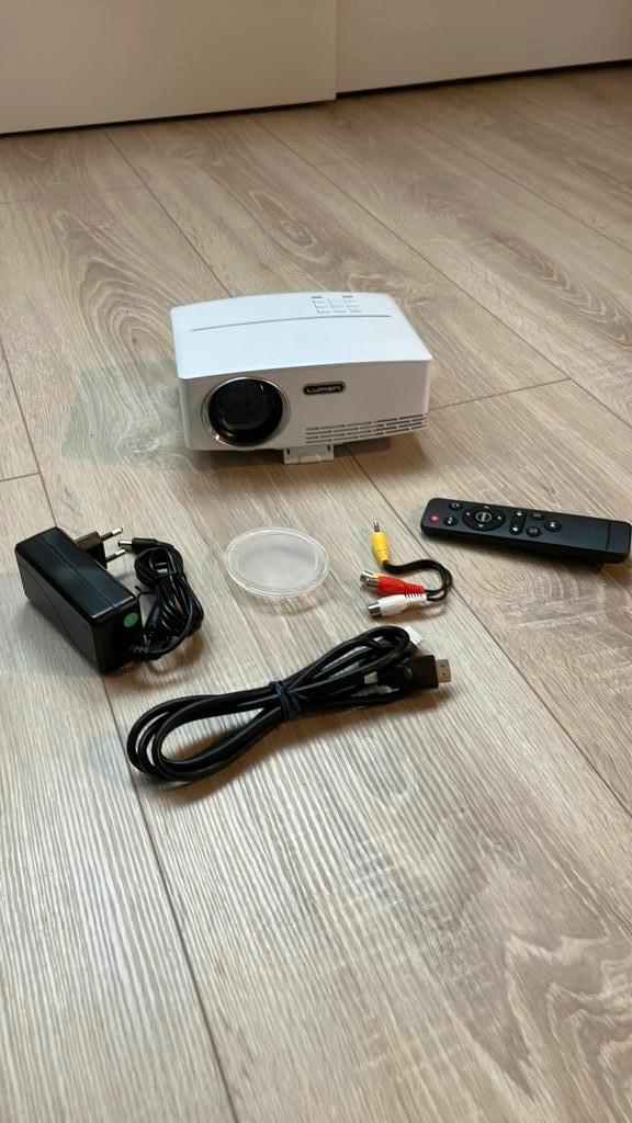 Mini beamer Lumeri, Audio, Tv en Foto, Beamers, Nieuw, LED, Full HD (1080), Ophalen