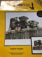 Vintage borduurpakket Duitse herder puppies DMC garen!, Ophalen of Verzenden, Zo goed als nieuw, Borduurpakket