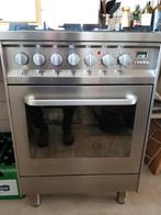 Gasfornuis RVS met electr oven, Witgoed en Apparatuur, Fornuizen, Ophalen, Gebruikt, Gas, 90 tot 95 cm