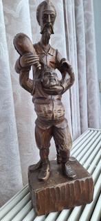 Houten sculptuur Don Quixote + Sancho Panza, Ophalen of Verzenden