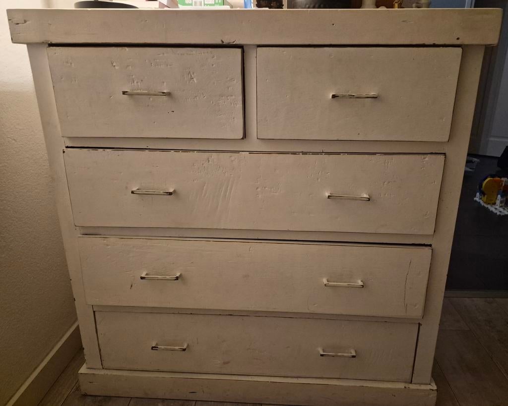 Brocante ladekast - 103x105x57 cm, Huis en Inrichting, Kasten | Kledingkasten, Ophalen, Gebruikt, 100 tot 150 cm, 100 tot 150 cm