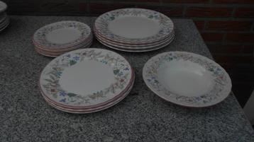 Myott meakin 8x BORDEN soep platte ontbijt Spring Fields beschikbaar voor biedingen