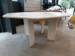 8-hoekige witte tafel met stalen frame, Ophalen, Gebruikt, 150 tot 200 cm, Vijf personen of meer