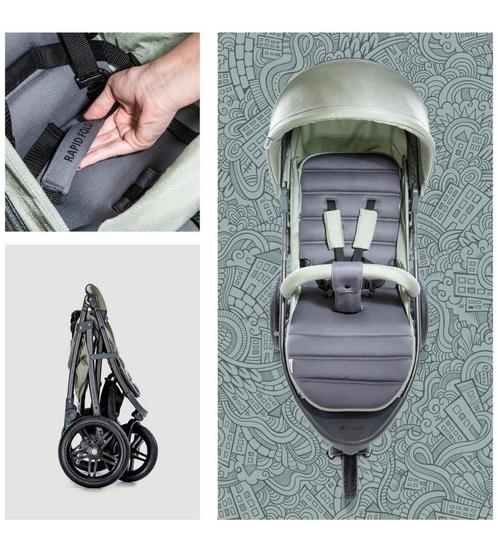 Hauck Rapid 3R Kinderwagen - Oil + regenhoes, Kinderen en Baby's, Buggy's, Zo goed als nieuw, Overige merken, Regenhoes, Ophalen