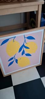 Citroen op canvas doek, Antiek en Kunst, Kunst | Litho's en Zeefdrukken, Ophalen of Verzenden