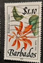 Barbados bloem van boom, Postzegels en Munten, Postzegels | Thematische zegels, Ophalen of Verzenden