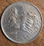 500 Lira 1961, Postzegels en Munten, Verzenden, Zilver, Overige waardes, Spanje