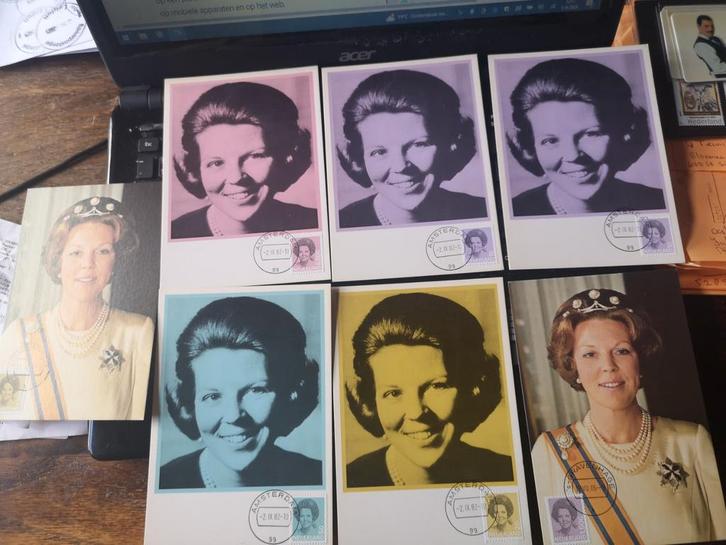 Beatrix Maximumkaarten met Zegels & Stempels, Postzegels en Munten, Postzegels | Nederland, Gestempeld, Na 1940, Verzenden