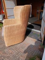 Rieten stoel zowel binnen als buiten, Huis en Inrichting, Stoelen, Ophalen, Gebruikt, Bruin, Eén