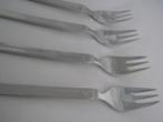 4 vintage WMF parelrand vorkje 16 cm Ravenna Cromargan p st, Antiek en Kunst, Ophalen of Verzenden