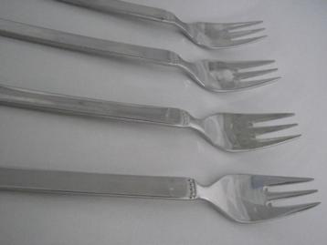 4 vintage WMF parelrand vorkje 16 cm Ravenna Cromargan p st beschikbaar voor biedingen