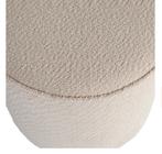 2x Poef Woood Sara Bouclé stof, Huis en Inrichting, Rond, Minder dan 50 cm, Ophalen of Verzenden, Zo goed als nieuw