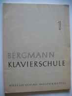 Bergmann Klavierschule deel 1 - korte oefeningen voor piano, Gebruikt, Klassiek, Les of Cursus, Ophalen of Verzenden