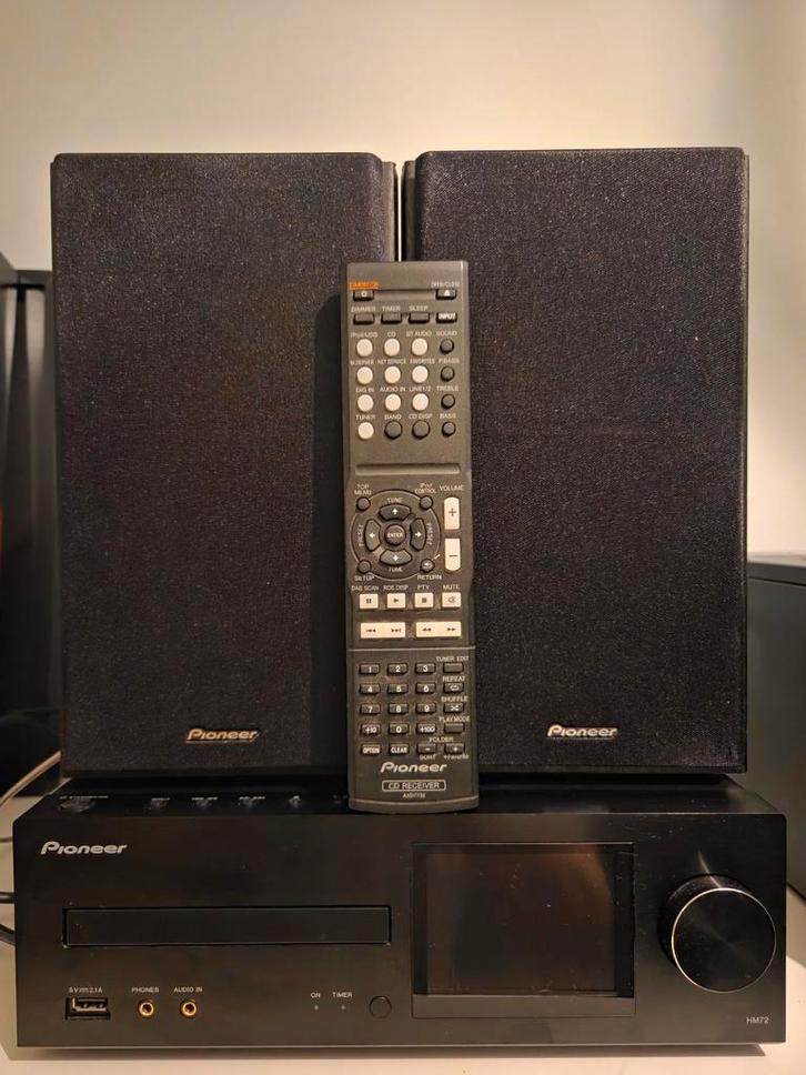 Pioneer HM72 audioset - WiFi, Bluetooth, Airplay, CD, Audio, Tv en Foto, Stereo-sets, Gebruikt, Cd-speler, Tuner of Radio, Speakers
