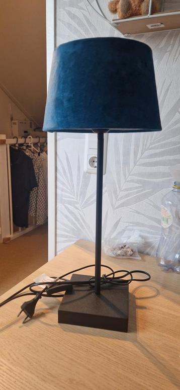 Mooie Lamp met Velours Kap beschikbaar voor biedingen
