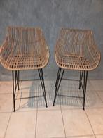 Rotan Barkrukken Set, Ophalen, Twee, Bruin, Zo goed als nieuw