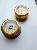 Messing Scheepsinstrumenten: Barometer & Klok, Ophalen, Gebruikt