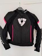 Leren dames motorpak Rev'it! zwart/wit/roze Maat 40/38, Motoren, Ophalen, Tweedehands, Dames, Combipak
