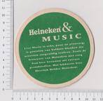 Bierviltje - Heineken & Music, Verzamelen, Viltje(s), Heineken, Ophalen of Verzenden, Zo goed als nieuw