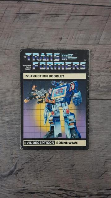 Transformers G1 Evil Decepticon Soundwave Instructieboekje